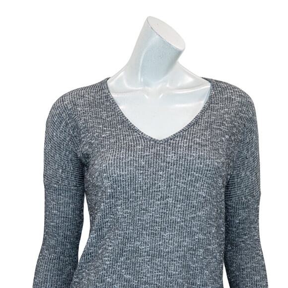 Rag & Bone Women's scoop Vneck Pullover in gray ribbed size XS - Picture 7 of 9